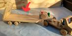 NIC Grote Houten oplegger met takel, Ophalen of Verzenden, Zo goed als nieuw, Duw- of Trekspeelgoed