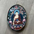 Tibetaanse boeddhistische plaatje in lijstje, Antiek en Kunst, Antiek | Religie, Ophalen of Verzenden