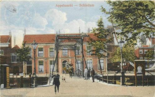 (388-532-017) Schiedam Appelmarkt, Verzamelen, Ansichtkaarten | Nederland, Zuid-Holland, Verzenden