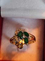 18K Vergulde Ring - Maat 19, Sieraden, Tassen en Uiterlijk, Ringen, 19 tot 20, Ophalen of Verzenden, Zo goed als nieuw, Dame of Heer