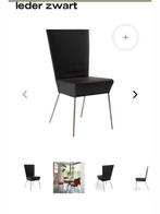 Label Orea 4 eetkamerstoelen, Ophalen, Zwart, Leer, Zo goed als nieuw
