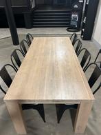 Mooie houten eetkamertafel - 220x100x78 cm, Huis en Inrichting, Tafels | Eettafels, Ophalen, 100 tot 150 cm, 200 cm of meer, Zo goed als nieuw