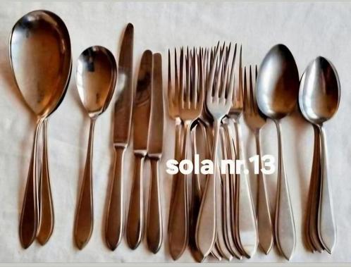 G Sola Z klassiek bestek gladde spitse handvatten, Huis en Inrichting, Keuken | Bestek, Zo goed als nieuw, Rvs of Chroom, Ophalen of Verzenden