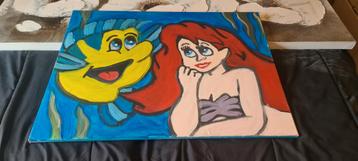 Ariel en Botje Canvas Schilderij 80x60cm beschikbaar voor biedingen