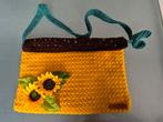 Zelfgehaakte Schoudertas Zonnebloemen, Ophalen of Verzenden, Nieuw, Geel
