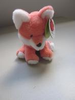 Keel Toys Pippins 14cm superzacht roze pluche vos knuffel, Ophalen of Verzenden, Nieuw, Hond