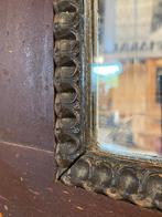 Stoere brocante wandspiegel spiegel met vitrine, Ophalen, Rechthoekig