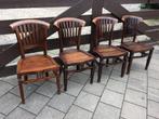 4 teakhouten stoelen, Ophalen, Gebruikt, Bruin, Koloniaal