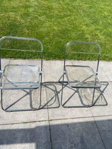 Twee Vintage Castelli Plia ? Klapstoel design plexiglas beschikbaar voor biedingen