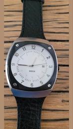Mexx Herenhorloge met Zwarte Lederen Band, Verzenden, Gebruikt