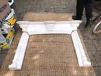 Marmer schouw, kleur Wit. 150 breed x 120 hoog., Antiek en Kunst, Ophalen of Verzenden