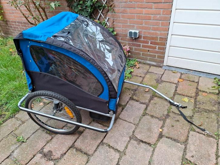 Fietskar/Wandelwagen 2 kinderen - veilig & comfortabel, Fietsen en Brommers, Fietsaccessoires | Aanhangers en Karren, Zo goed als nieuw