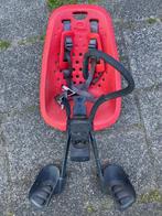Fietszitje voorzitje Yepp mini rood met gebroken handgreep, Ophalen, Yepp fietsstoeltje, Voorzitje, 0 t/m 13 kg