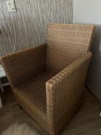 Rotan stoelen 2x, Huis en Inrichting, Stoelen, Ophalen, Gebruikt, Twee, Bruin