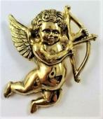 Putto, amortje, mooie vergulde broche (7419-3958), Ophalen, Nieuw, Goud, Overige materialen