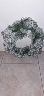 Stevige kunst kerstkrans met sneeuw kerst krans, Ophalen of Verzenden, Nieuw