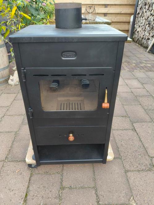 Prity Houtkachel 9 KW, Huis en Inrichting, Kachels, Gebruikt, Ophalen of Verzenden