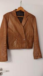 Cognac leren jas dames - Maat S, Ophalen of Verzenden, Gedragen, Maat 36 (S), Bruin