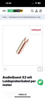 Audioquest X2 Luidsprekerkabel high end 12 meter, Ophalen of Verzenden, Gebruikt, 2 tot 5 meter, Luidsprekerkabel