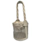 Fendi Zucca bucket tas monogram mesh wit, Verzenden, Gebruikt, Wit, Schoudertasje