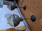 2x jaren 70 hanglampen, Ophalen of Verzenden, Gebruikt, Glas, Minder dan 50 cm