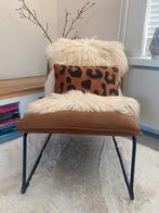 Fauteuil Cooper (James) Leen Bakker, cognac kleur, Ophalen, Zo goed als nieuw, 75 tot 100 cm