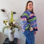 Top/Blouse GG Print Multicolor Blauw (One Size), Maat 38/40 (M), Nieuw, Lange mouw, Verzenden