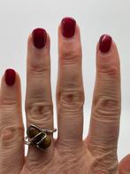 A997 Prachtige zilveren ring tijgeroog steen maat 19, Sieraden, Tassen en Uiterlijk, Ringen, 19 tot 20, Ophalen of Verzenden, X