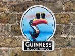 Guinness is good for you gietijzeren bier reclame bord, Ophalen of Verzenden, Gebruikt, Reclamebord
