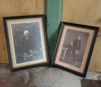 Oude foto man en gezin in oude lijst 17,5 x 22 en 15 x 20 cm, Huis en Inrichting, Woonaccessoires | Lijsten, Ophalen of Verzenden
