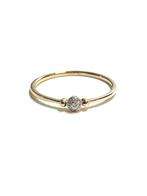 14k gouden ring met diamanten, Sieraden, Tassen en Uiterlijk, Ringen, -, -, Ophalen of Verzenden, Zo goed als nieuw
