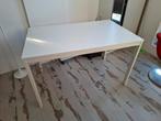 Witte rechthoekige eettafel of werktafel, Huis en Inrichting, Tafels | Eettafels, 100 tot 150 cm, Zo goed als nieuw, Modern, Rechthoekig