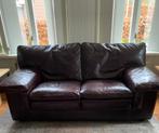 Leren banken, ook apart te koop, Gebruikt, Ophalen of Verzenden, Rechte bank, Tijdloos