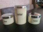 Nostalgisch setje Brabantia voorraad bussen, Antiek en Kunst, Antiek | Emaille, Ophalen of Verzenden