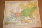 Antieke kaart - Europa etnografisch - Circa 1885 !!, Boeken, Atlassen en Landkaarten, Gelezen, Landkaart, 1800 tot 2000, Europa Overig