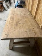 Robuuste houten tafel 2.20 breed x 1.00 meter, Huis en Inrichting, Tafels | Eettafels, 200 cm of meer, Industrieel, 100 tot 150 cm