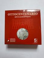 Italië 5 Euro 2022 Padova Zilver Proof in cassette, Zilver, Ophalen of Verzenden, 5 euro, Italië