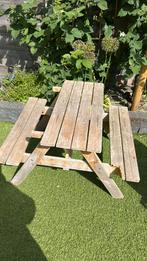 Gratis - opknapper kinder picknick tafel, Tuin en Terras, Picknicktafels, Gebruikt, Rechthoekig, Hout, Ophalen