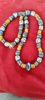 Vintage handelskralen ketting uit Ghana, Ophalen of Verzenden, Zo goed als nieuw, Overige kleuren, Overige materialen