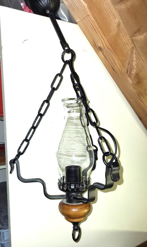 vintage hanglamp in de stijl van een petroleumlamp /olielamp, Antiek en Kunst, Antiek | Lampen, Ophalen of Verzenden