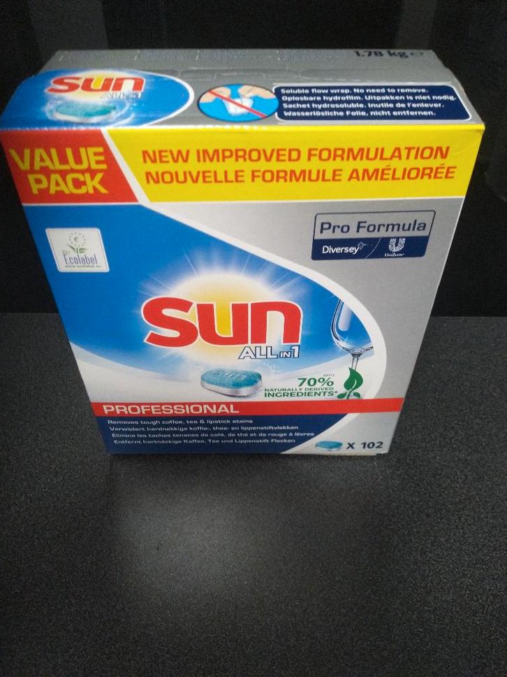 2 pakken Sun compleet vaatwasmiddel 102 tabletten per pak, Huis en Inrichting, Schoonmaakartikelen, Overige typen, Ophalen of Verzenden