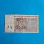 20 franc Belgie #001, Postzegels en Munten, Bankbiljetten | Europa | Niet-Eurobiljetten, Los biljet, België, Verzenden