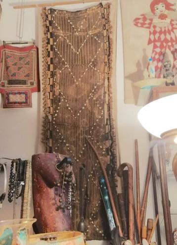 Vintage Afrikaans textiel meer den 2 meter raffia Kuba Congo beschikbaar voor biedingen
