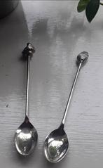 Vintage theelepels - koffielepels - schelp - shell - verzilv, Overige materialen, Gebruikt, Overige typen, Ophalen of Verzenden