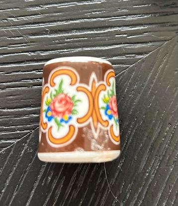 Vintage, 10 kleine kandelaars, porselein, bloemen, jaren '70 beschikbaar voor biedingen