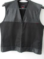 leren/kordura  bikervest zwart, ritsen zijkant maat L, Motoren, Kleding | Motorkleding, Ophalen of Verzenden, Tweedehands, Overige typen