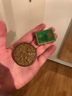 Antiek rond pillen doosje en naai doosje kit miniatuur, Antiek en Kunst, Koper, Verzenden
