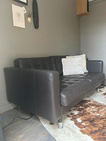 Landskrona 2-zitsbank, donkerbruin - afbeelding 1