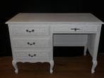 QUEEN ANN BUREAU GERESTYLED MET WITTE KRIJTVERF EN LICHT DOO, Ophalen, Zo goed als nieuw, Bureau