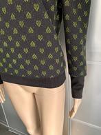 i113 Nikkie maat 34/36=XS/S trui  top donker-grijs/geel, Kleding | Dames, Truien en Vesten, Ophalen of Verzenden, Zo goed als nieuw